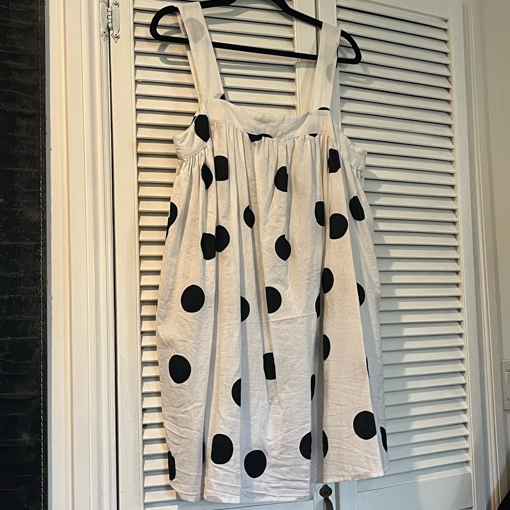 Adorable ASOS White and Black Polka Dot Mini Dress